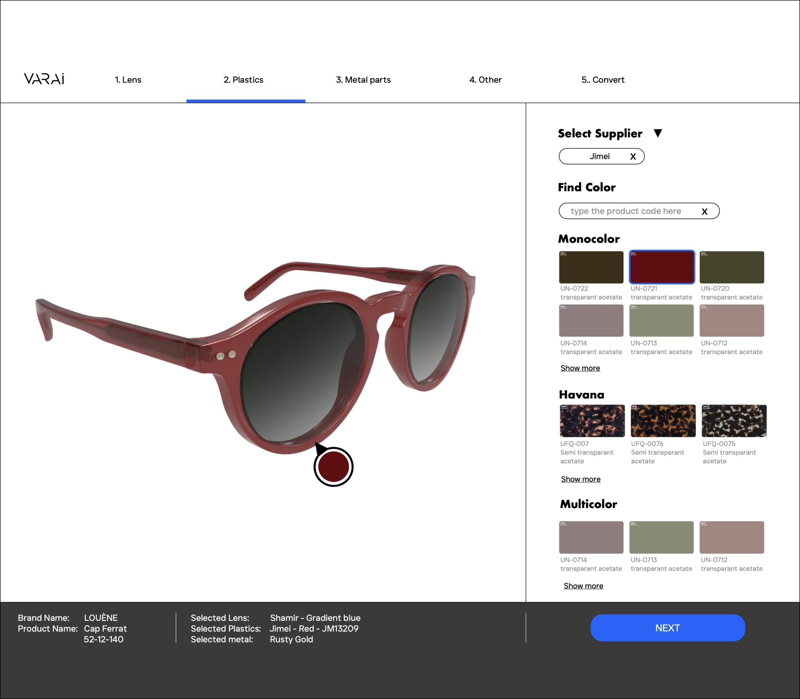 3D Eyewear Design Tool | Customize Glasses Online with VARAI